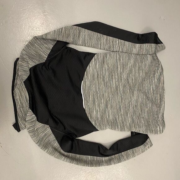 Athleta Snowscape Gray Quilted Half Zip Pullover Size XS Tall - Picture 11 of 15